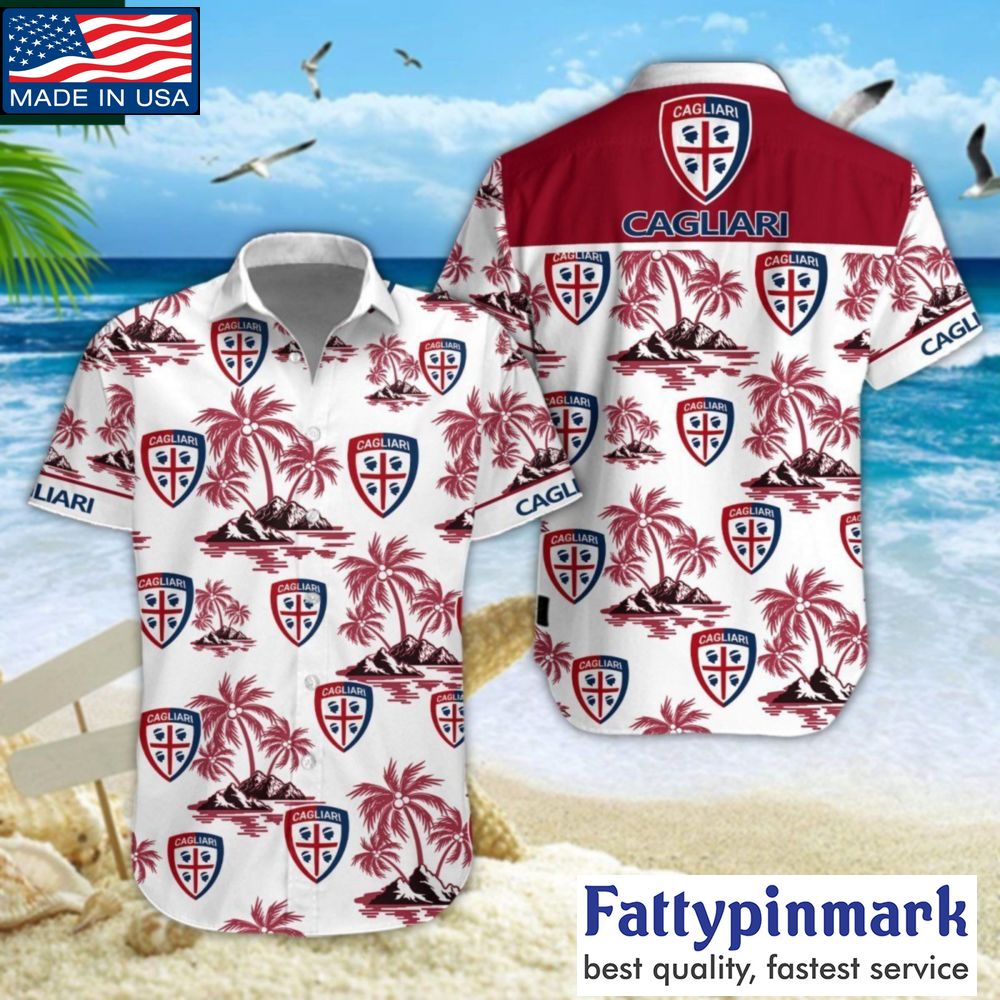 Cagliari Calcio Hawaiian Shirt And Short 1